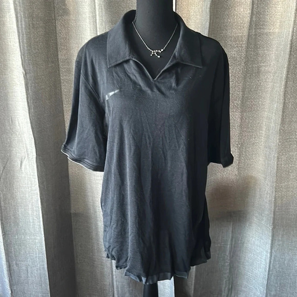 Black Nike Mesh Back Polo - Picture 1 of 5